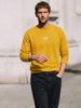 Men's Yellow Regular Fit Printed Casual Sweatshirts