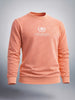 Men's Peach Regular Fit Printed Casual Sweat Shirt