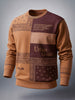 Men's Butter scotch Relaxed Fit Paisley Casual Sweat Shirt