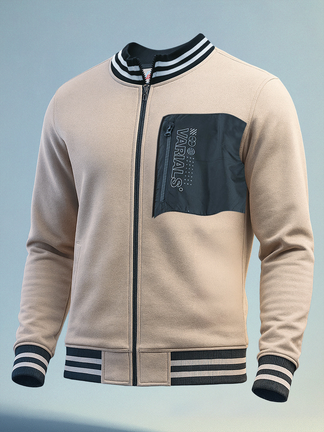 Men's Brown Regular Fit Printed Casual Sweatshirt