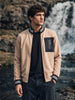 Men's Beige Regular Fit Printed Casual Sweatshirts
