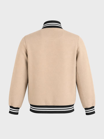 Men's Beige Regular Fit Printed Casual Sweatshirts