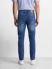 Men's Blue Regular Fit Solid Casual Jeans