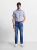 Men's Blue Regular Fit Solid Casual Jeans