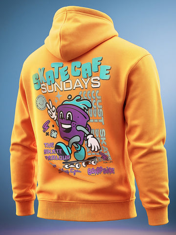 Men's Back Printed Oversized Sweatshirt