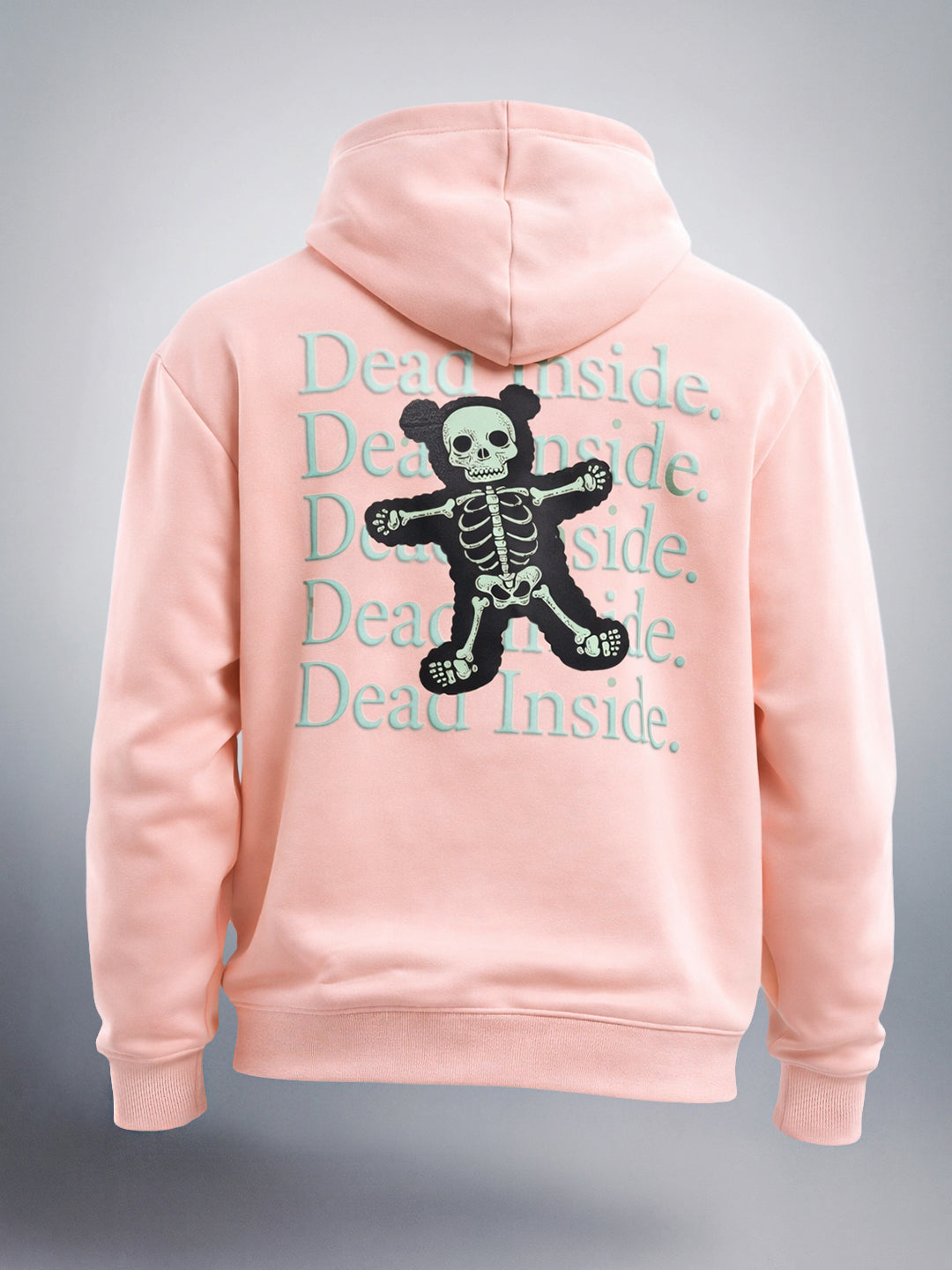 Men's Peach Relaxed Fit Printed Casual Sweat Shirt