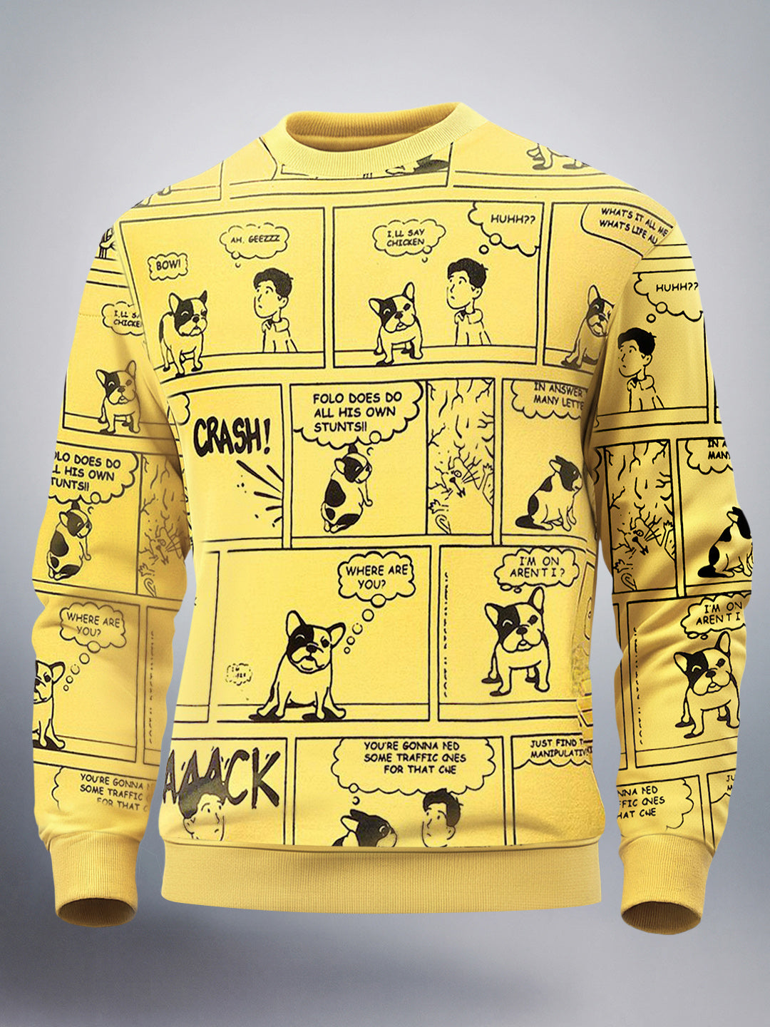 Men's Antique Moss Oversized Fit Printed Casual Sweat Shirt