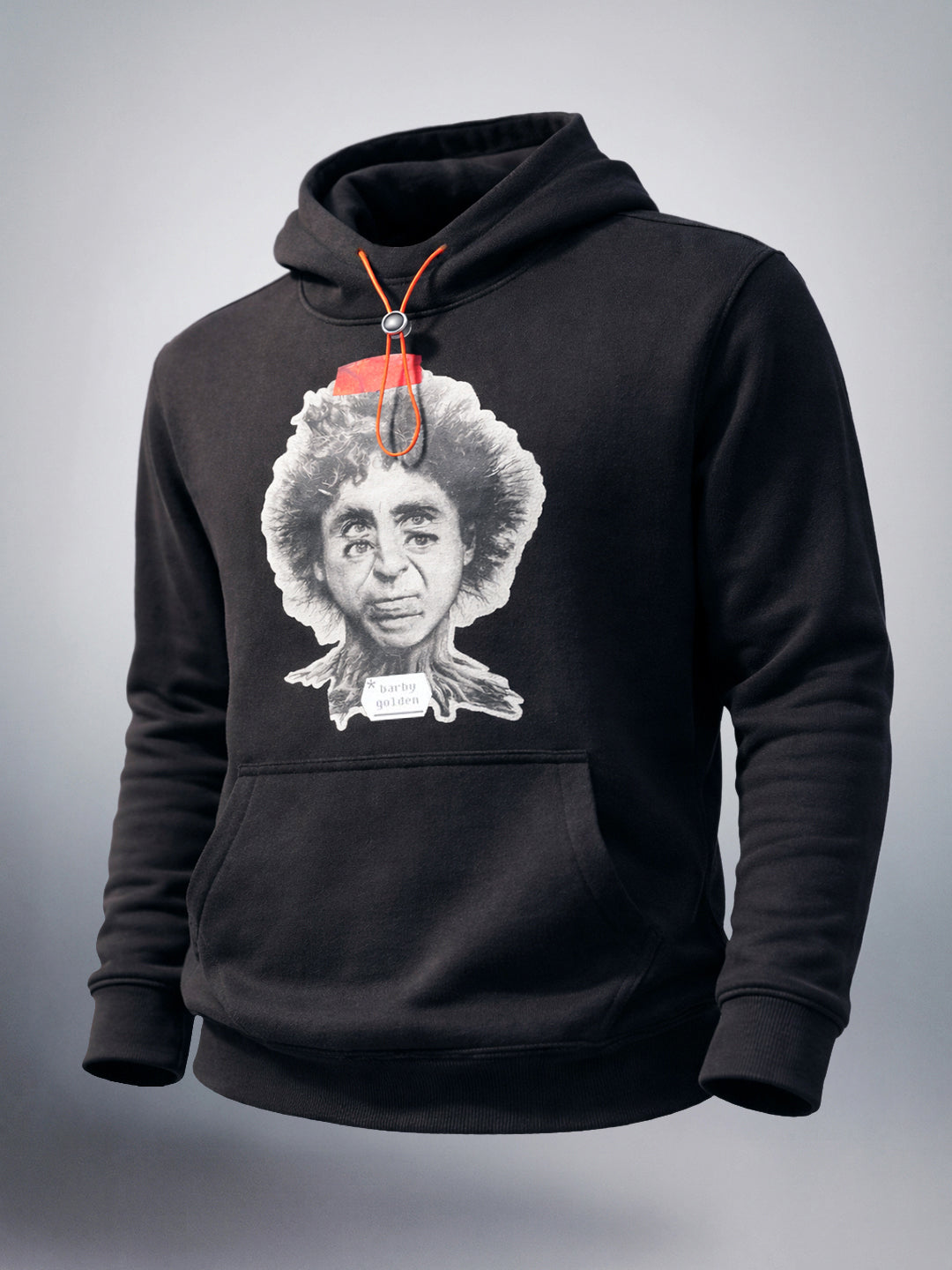 Men's Black Relaxed Fit Printed Casual Sweat Shirt