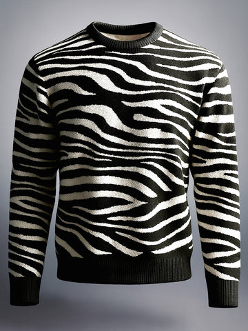 Men's Printed Oversized Fit Sweater