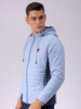 Men's Blue Slim Fit Colourblocked Jacket