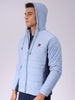Men's Blue Slim Fit Colourblocked Jacket
