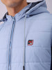 Men's Blue Slim Fit Colourblocked Jacket