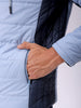Men's Blue Slim Fit Colourblocked Jacket