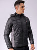 Men's Black Slim Fit Colourblocked Jacket