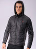 Men's Black Slim Fit Colourblocked Jacket