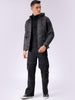 Men's Black Slim Fit Colourblocked Jacket