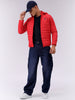Men's Red Slim Fit Solid Jacket