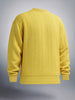 Men's Cyber Lime Oversized Fit Textured Casual Sweat Shirt