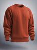 Men's Warm Amber Oversized Fit Textured Casual Sweat Shirt