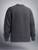 Men's Graphite Oversized Fit Textured Casual Sweat Shirt