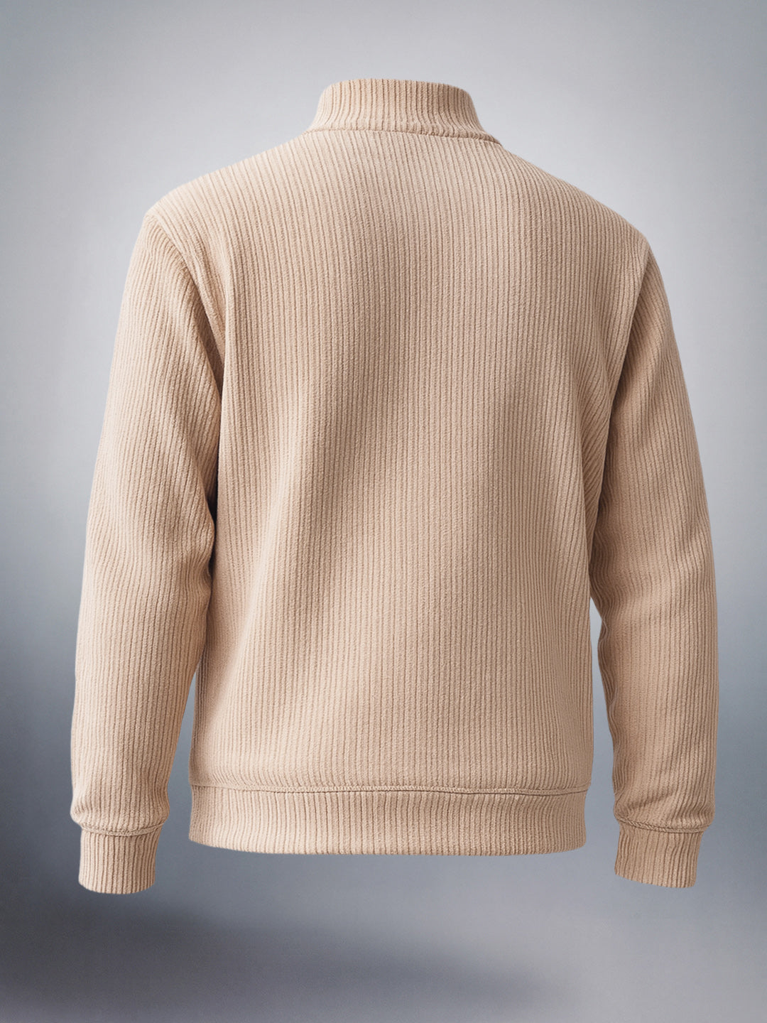 Men's Grey Relaxed Fit Textured Street Sweatshirt