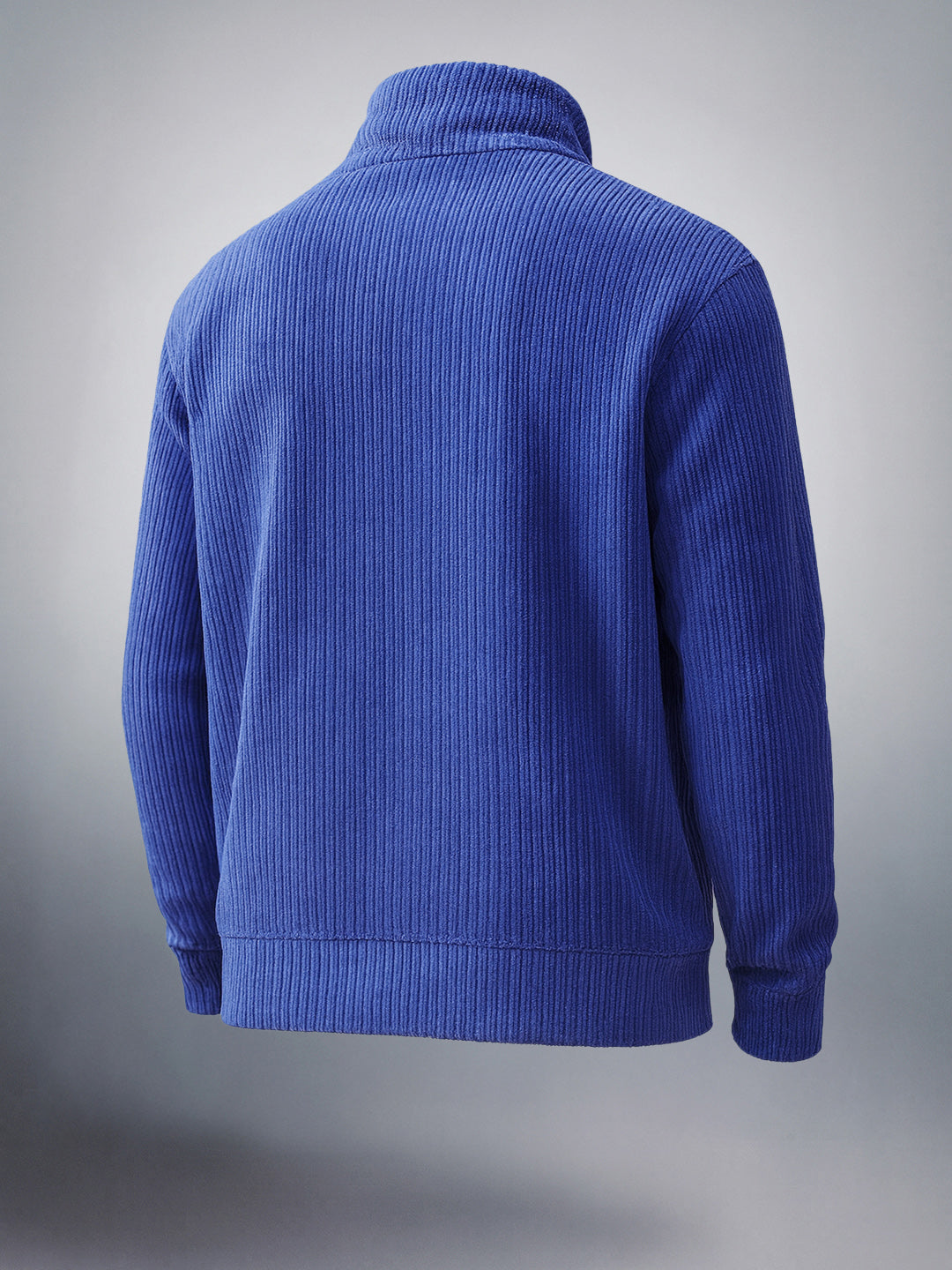 Men's Navy Blue Blue Relaxed Fit Textured Street Sweatshirt