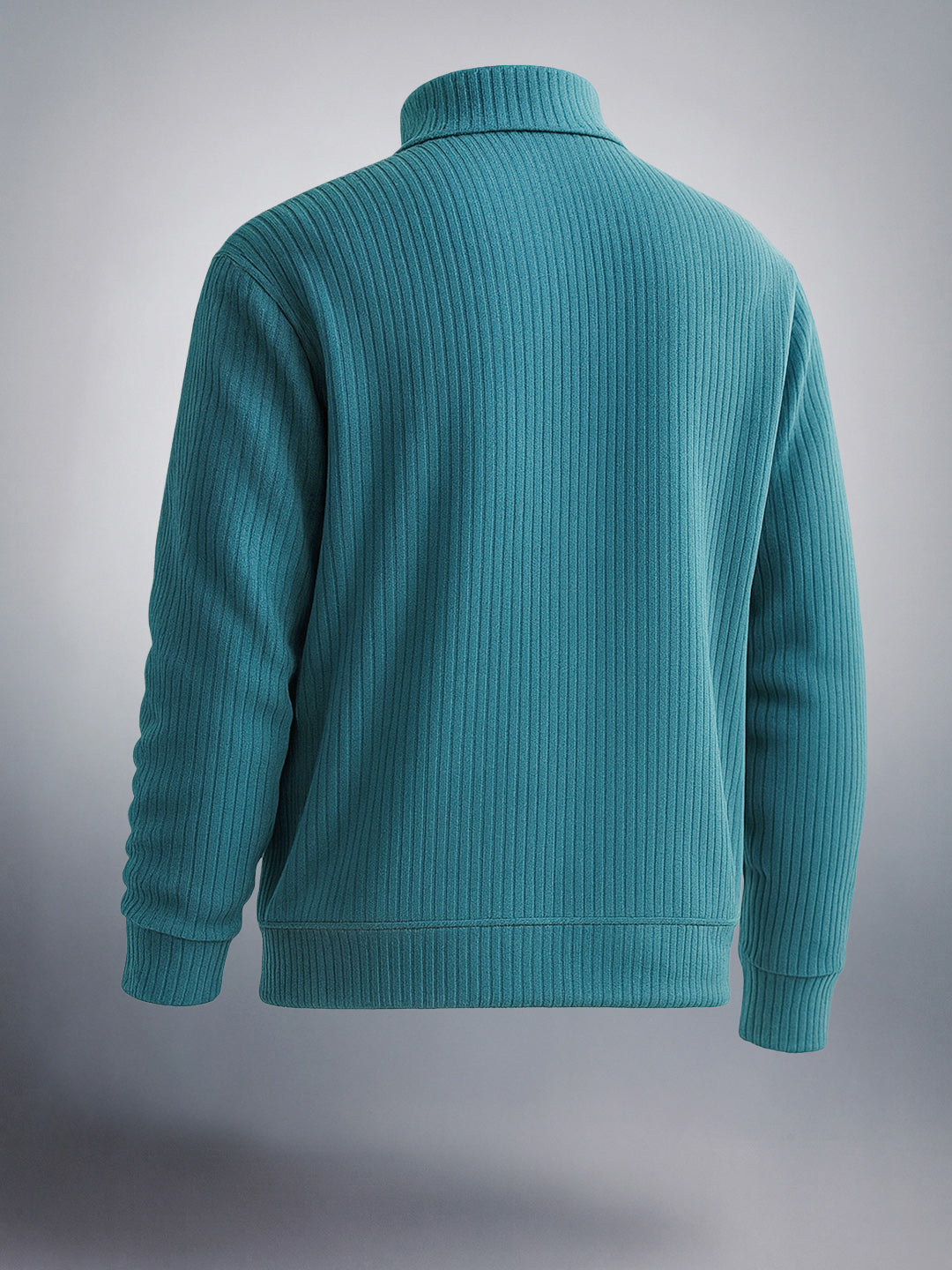 Men's Deep Emerald Relaxed Fit Solid Street Wear Sweat Shirt