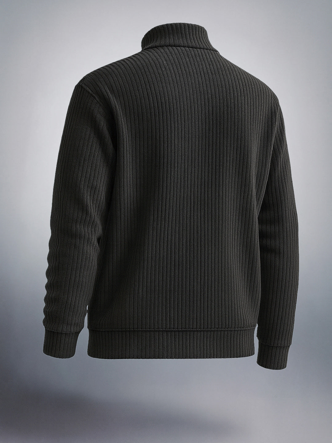 Men's Black Relaxed Fit Solid Street Wear Sweat Shirt