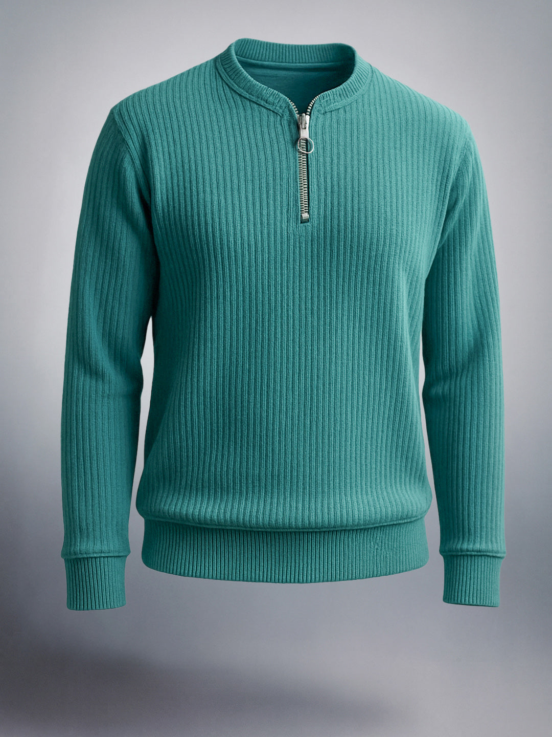 Men's Deep Emerald Relaxed Fit Solid Street Wear Sweat Shirt