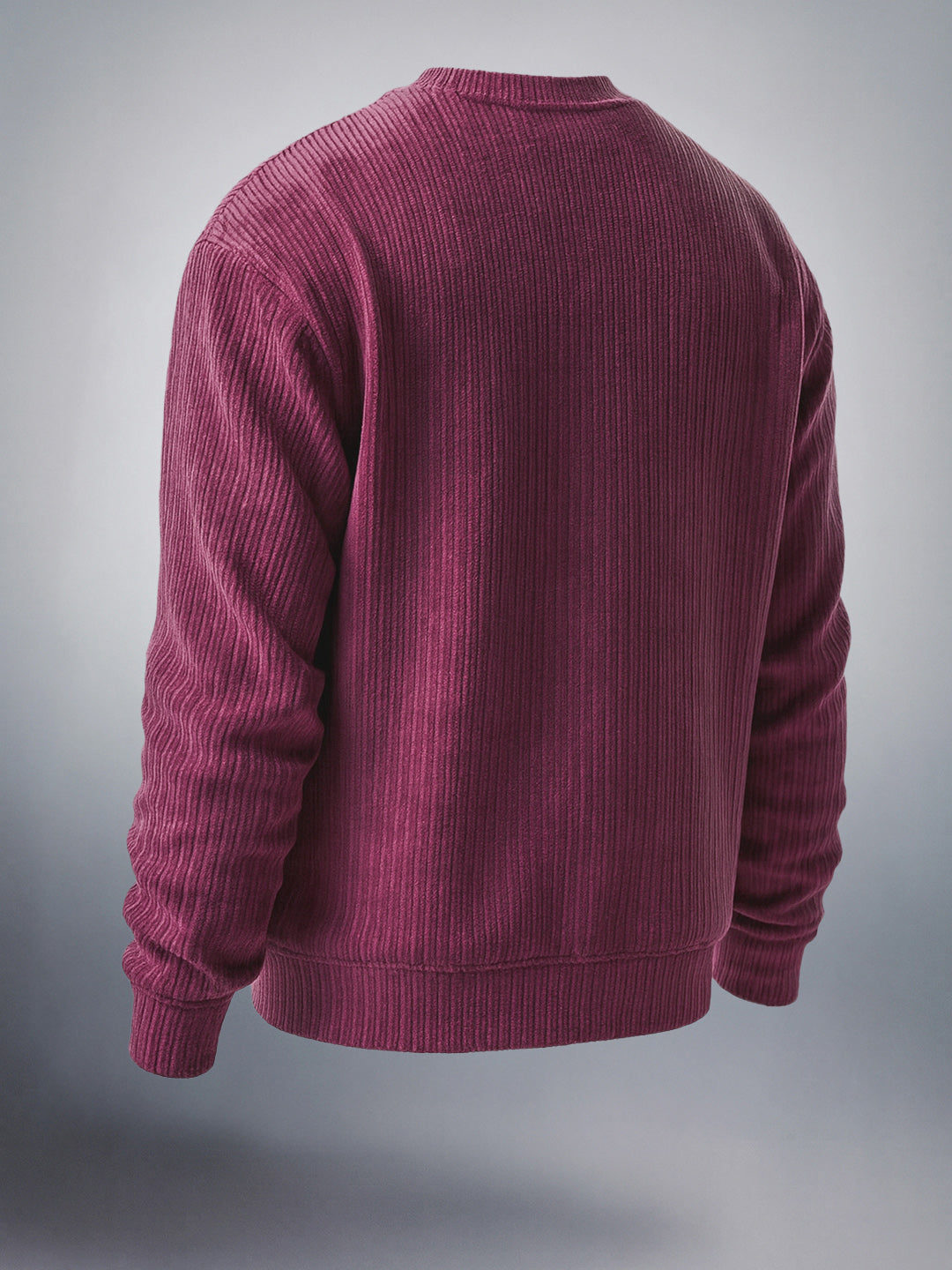 Men's Maroon Relaxed Fit Solid Street Wear Sweat Shirt