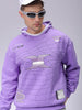 Men's Relaxed Fit Placement Printed Overhead Hooded Sweatshirt