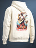 Men's Chalk Oversized Placement Printed Overhead Hooded Sweatshirt