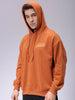 Men's Relaxed Fit Placement Printed Overhead Hooded Sweatshirt