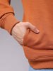 Men's Beige Relaxed Fit Placement Printed Crewneck Sweatshirt