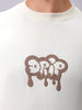 Men's Chalk Regular Fit Back Printed Overhead-Crewneck Sweatshirt