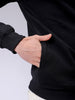 Men's Black Regular Fit Back Printed Overhead-Crewneck Sweatshirt