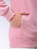 Men's Pink Regular Fit Back Printed Overhead-Crewneck Sweatshirt