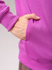 Men's Purple Regular Fit Placement Printed Overhead Crewneck Sweatshirt