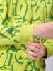 Men's Green Relaxed Fit Printed Overhead-Hooded Sweatshirt