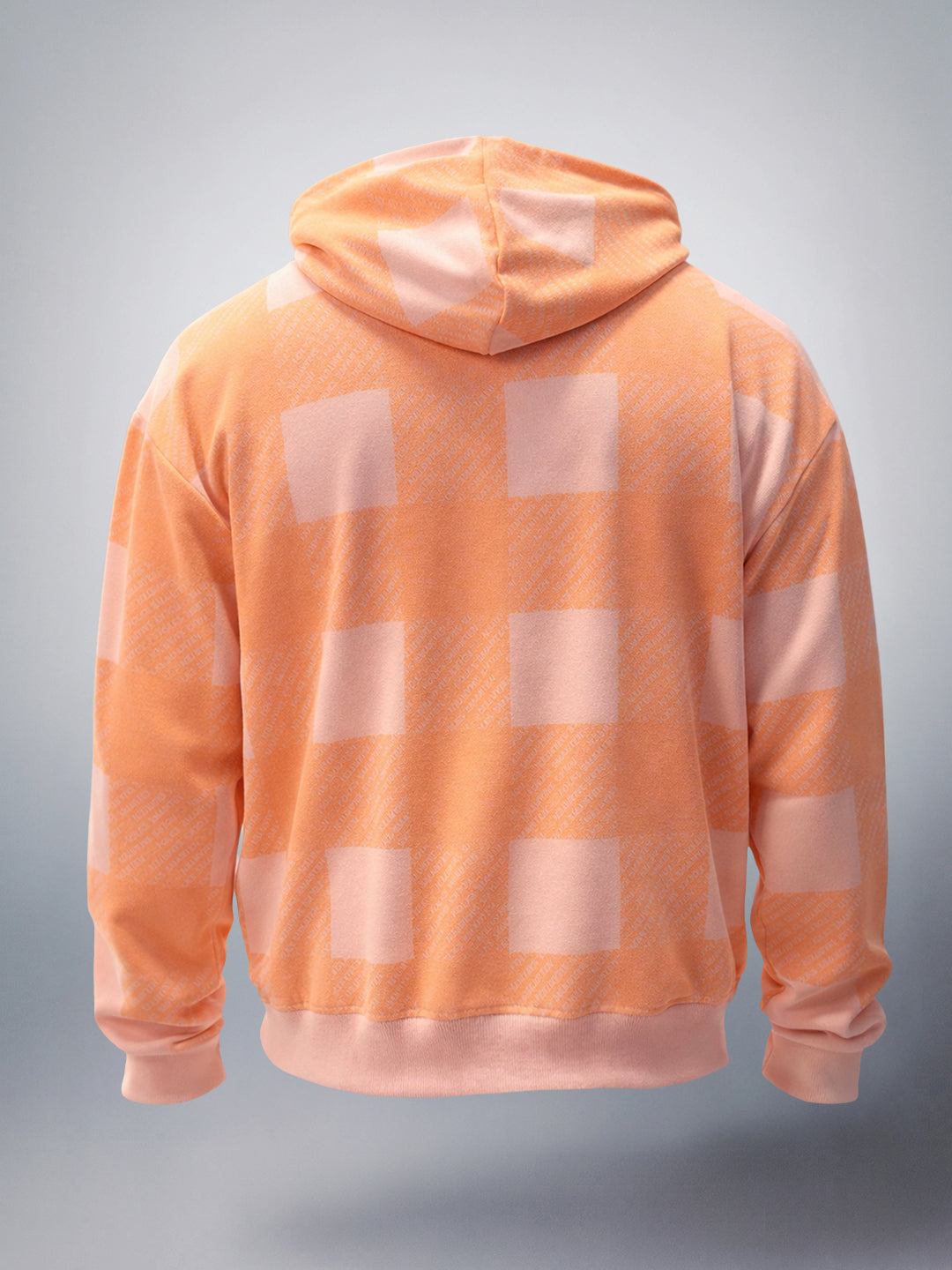 Men's Mellow Peach Relaxed Fit Geometric Print Casual Sweat Shirt