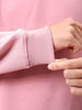 Men's Pink Regular Fit Solid Overhead Crewneck Sweatshirt