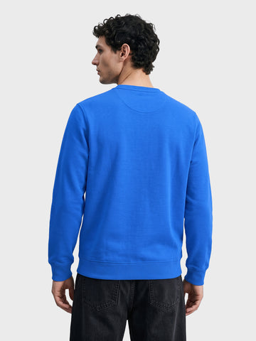 Men's Blue Regular Fit Solid Casual Sweatshirts