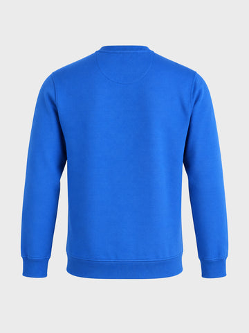 Men's Blue Regular Fit Solid Casual Sweatshirts