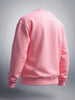 Men's Shell Pink Oversized Fit Solid Casual Sweat Shirt