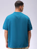 Men's Green Relaxed Fit Solid Overhead-Crewneck Sweatshirt