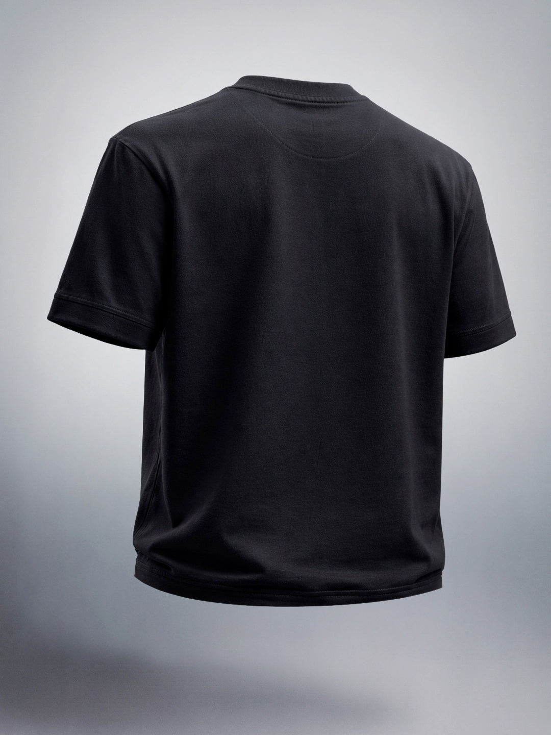 Men's Black Relaxed Fit Solid Casual Sweat Shirt