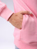 Men's Pink Relaxed Fit Solid Overhead-Highneck Sweatshirt