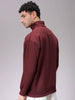 Men's Brown Relaxed Fit Solid Overhead-Highneck Sweatshirt