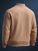 Men's Tan Relaxed Fit Solid Casual Sweat Shirt