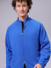 Men's Relaxed Fit Solid Frontopen Highneck Sweatshirt